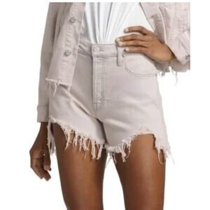 Mother Ultra High Waisted Tomcat‎ Kick Fray Shorts in Dunked in Trouble size 28